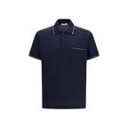 Blue Cotton Polo Shirt Ferragamo