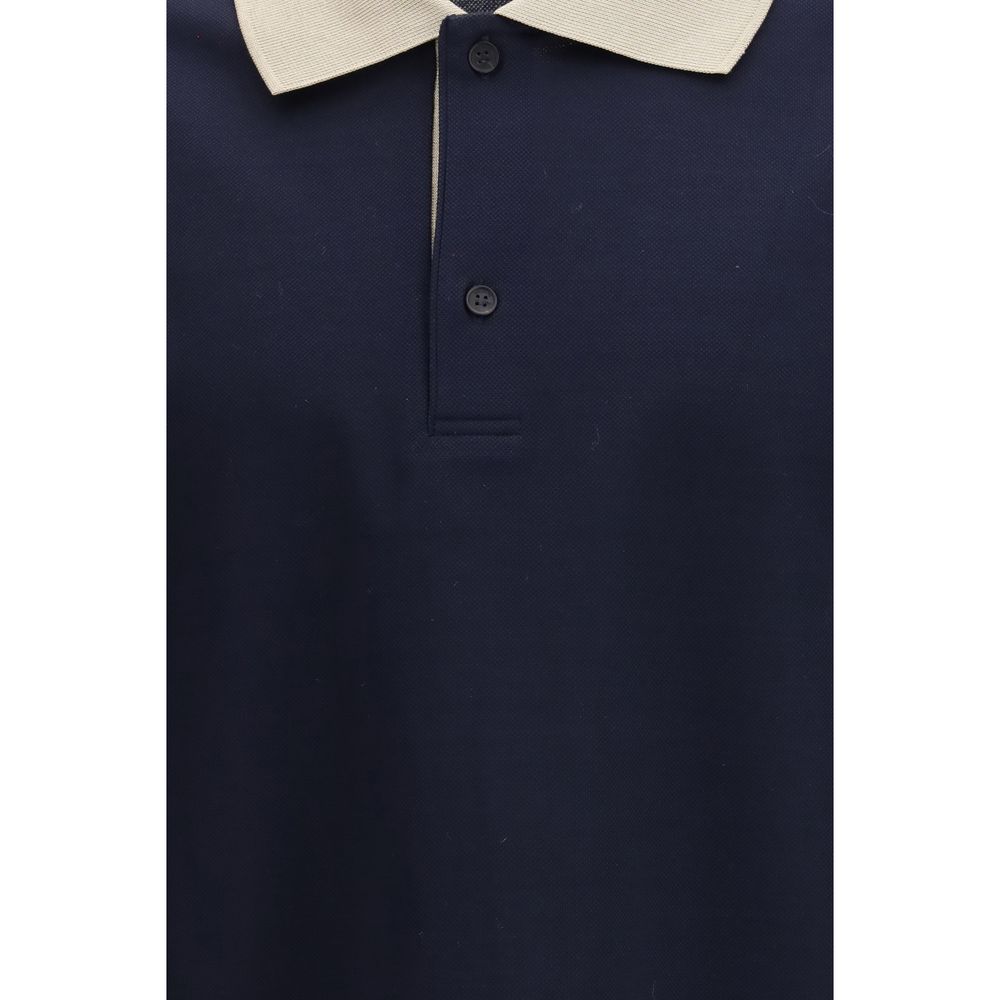 Blue Cotton Polo Shirt Ferragamo