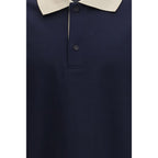Blue Cotton Polo Shirt Ferragamo