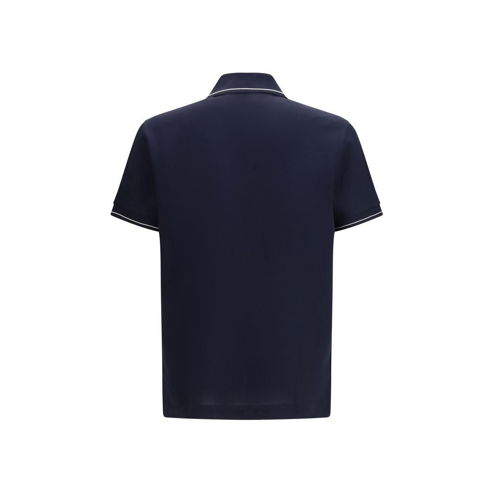 Blue Cotton Polo Shirt Ferragamo
