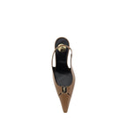Brown Calf Leather Bos Taurus High Heel Pumps