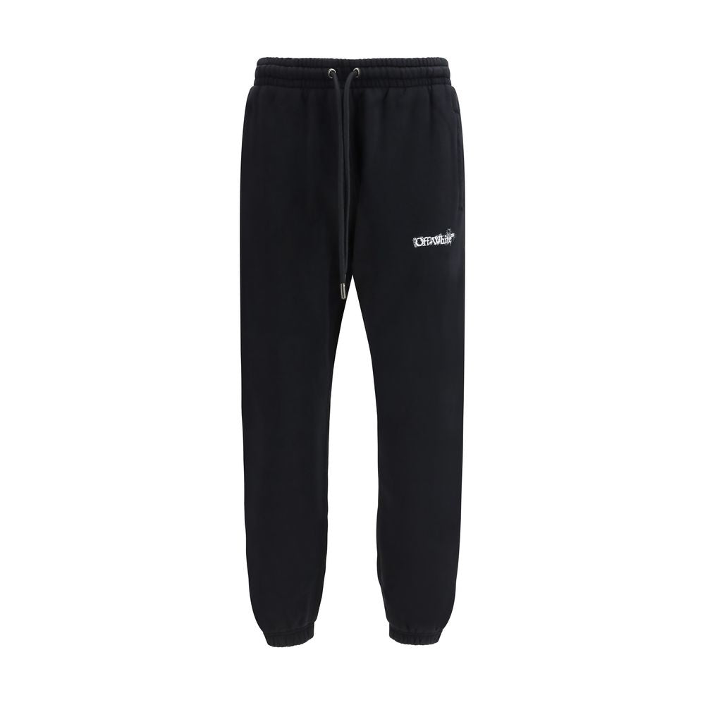 Black Cotton Joggers (Workout Pants) Off-White