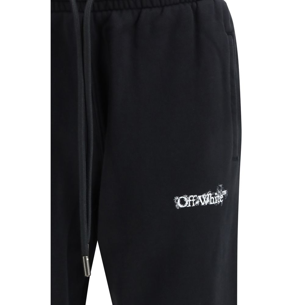 Black Cotton Joggers (Workout Pants) Off-White
