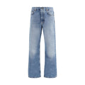 Blue Cotton Relaxed Fit Jeans Off-White
