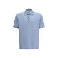Blue Cotton Polo Shirt Ferragamo