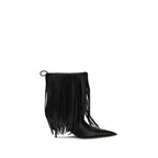 Black Calf Leather Bos Taurus Ankle Boots Balenciaga