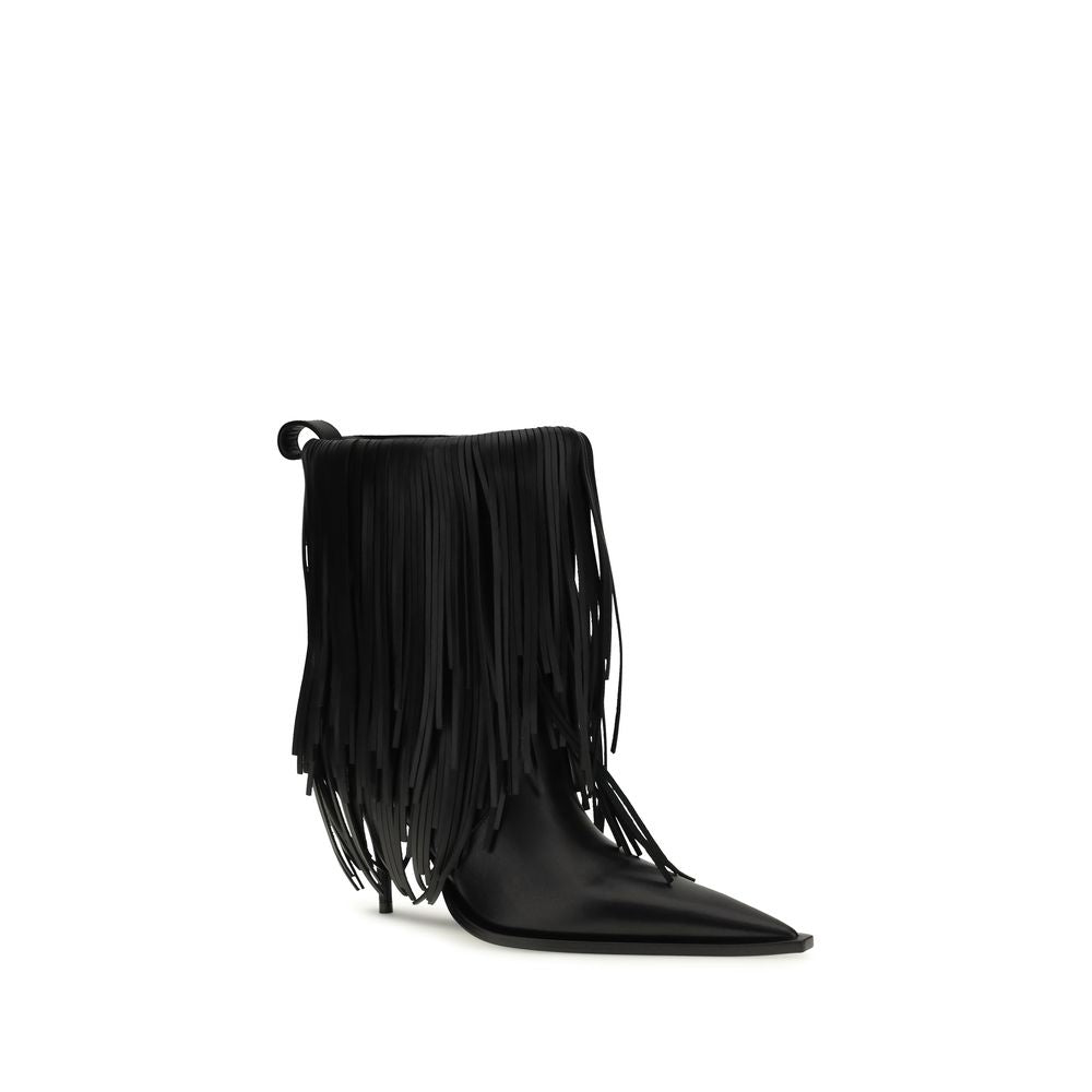 Black Calf Leather Bos Taurus Ankle Boots Balenciaga