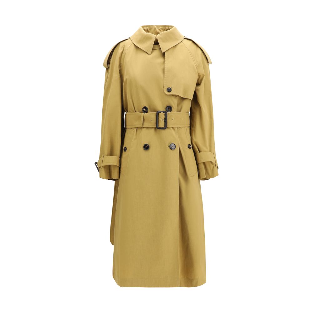 Beige Polyester Trench Coat Burberry