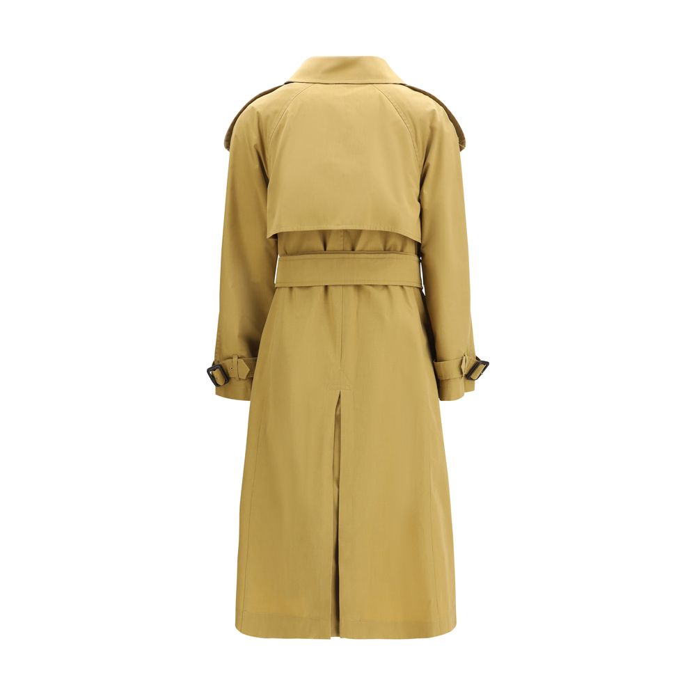 Beige Polyester Trench Coat Burberry