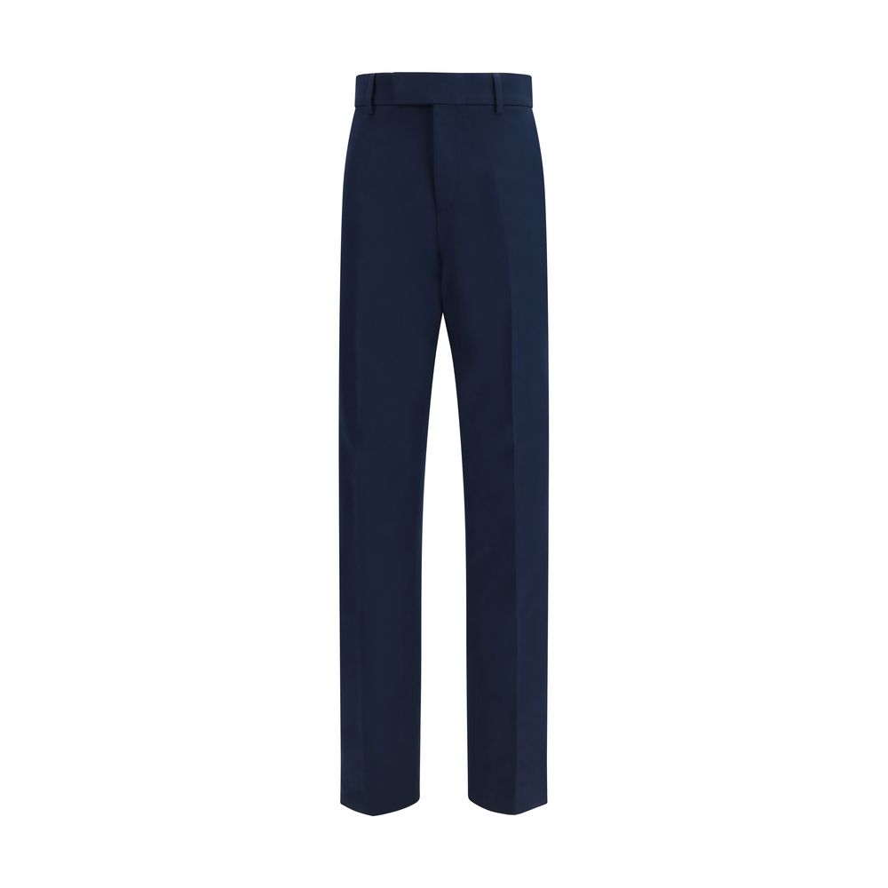 Blue Cotton Chino Pants Ferragamo