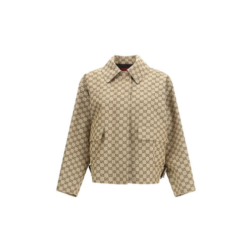 Beige Cotton Bomber Gucci