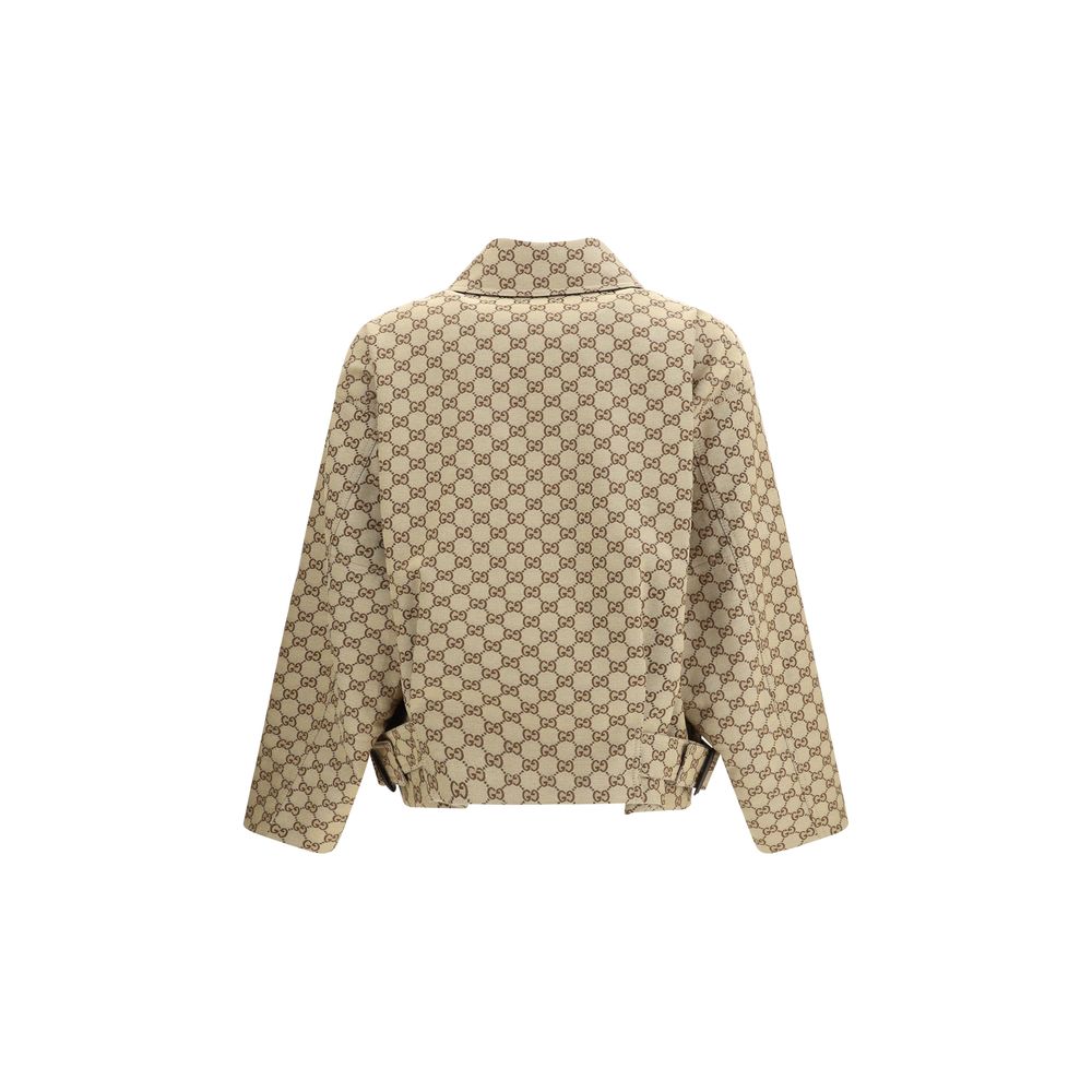 Beige Cotton Bomber Gucci