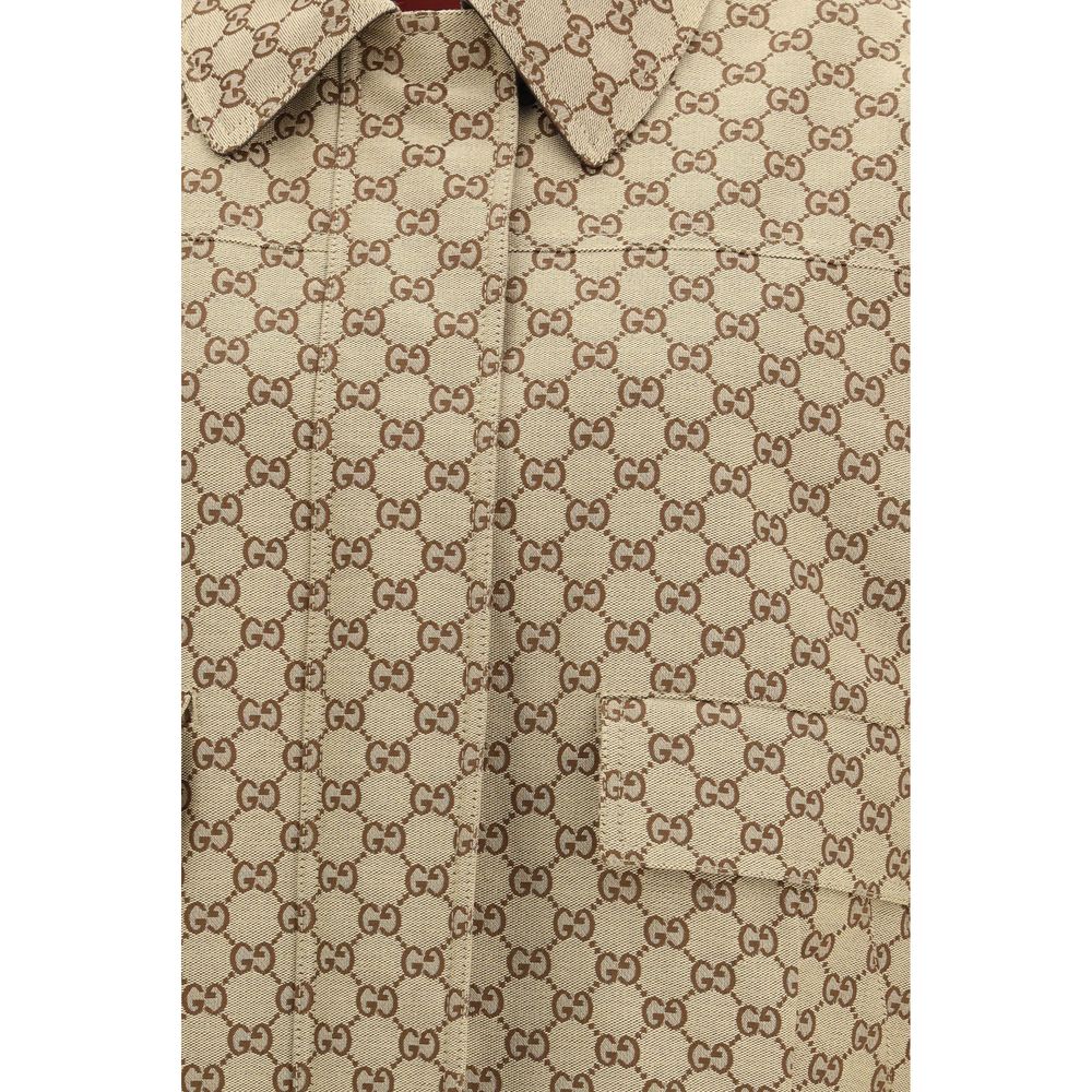 Beige Cotton Bomber Gucci