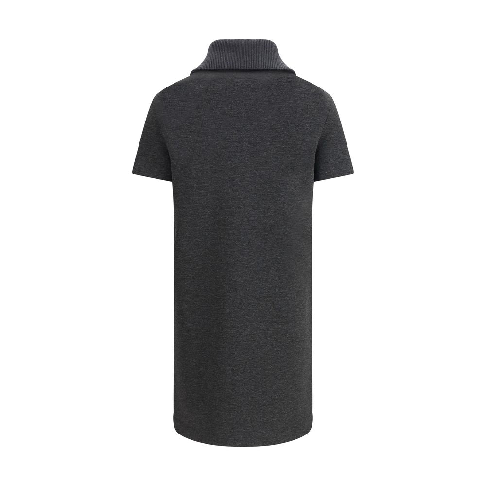 Gray Cotton Casual Dress Gucci