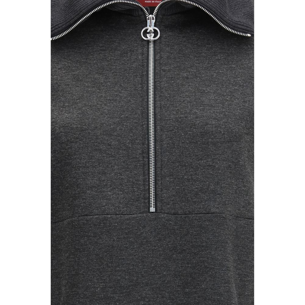 Gray Cotton Casual Dress Gucci