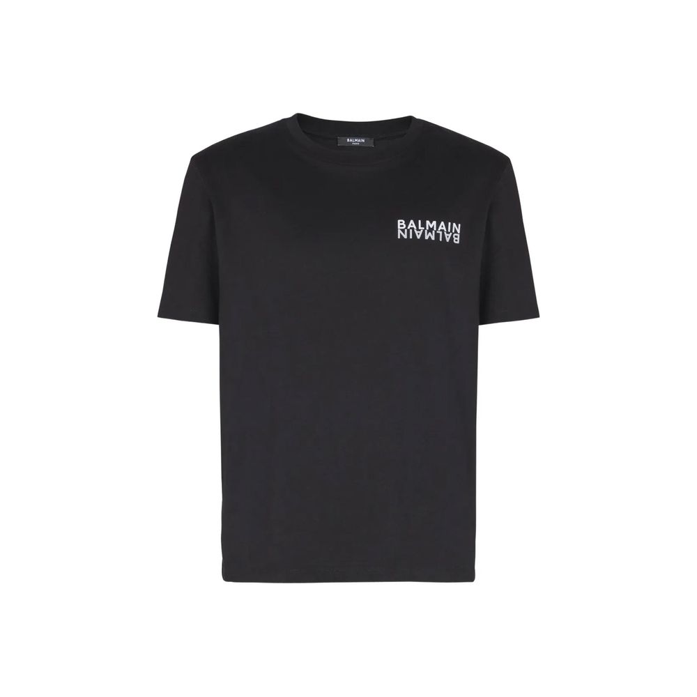 Black Cotton T-Shirt Balmain