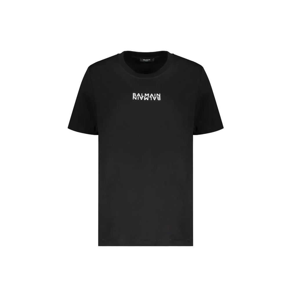 Black Cotton T-Shirt Balmain