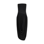 Black Viscose Cocktail Dress Ferragamo