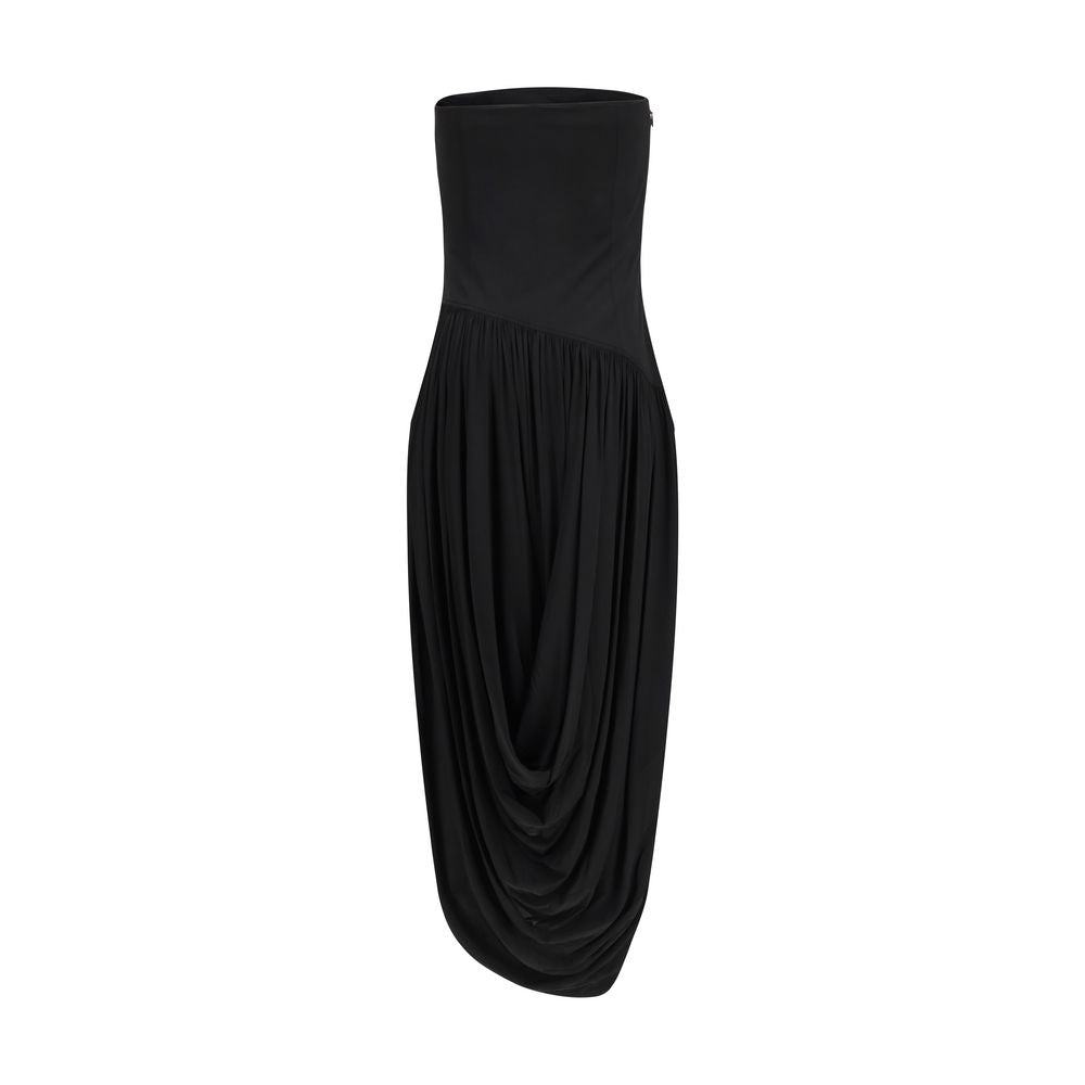 Black Viscose Cocktail Dress Ferragamo