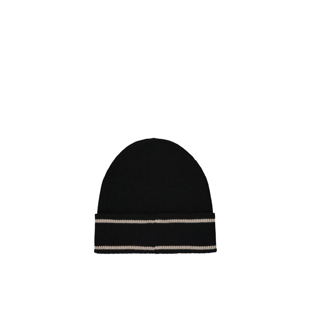 Black Merino Wool Beanie Balmain