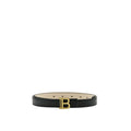 Black Leather Regular Belt Balmain