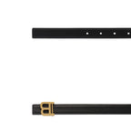Black Leather Regular Belt Balmain