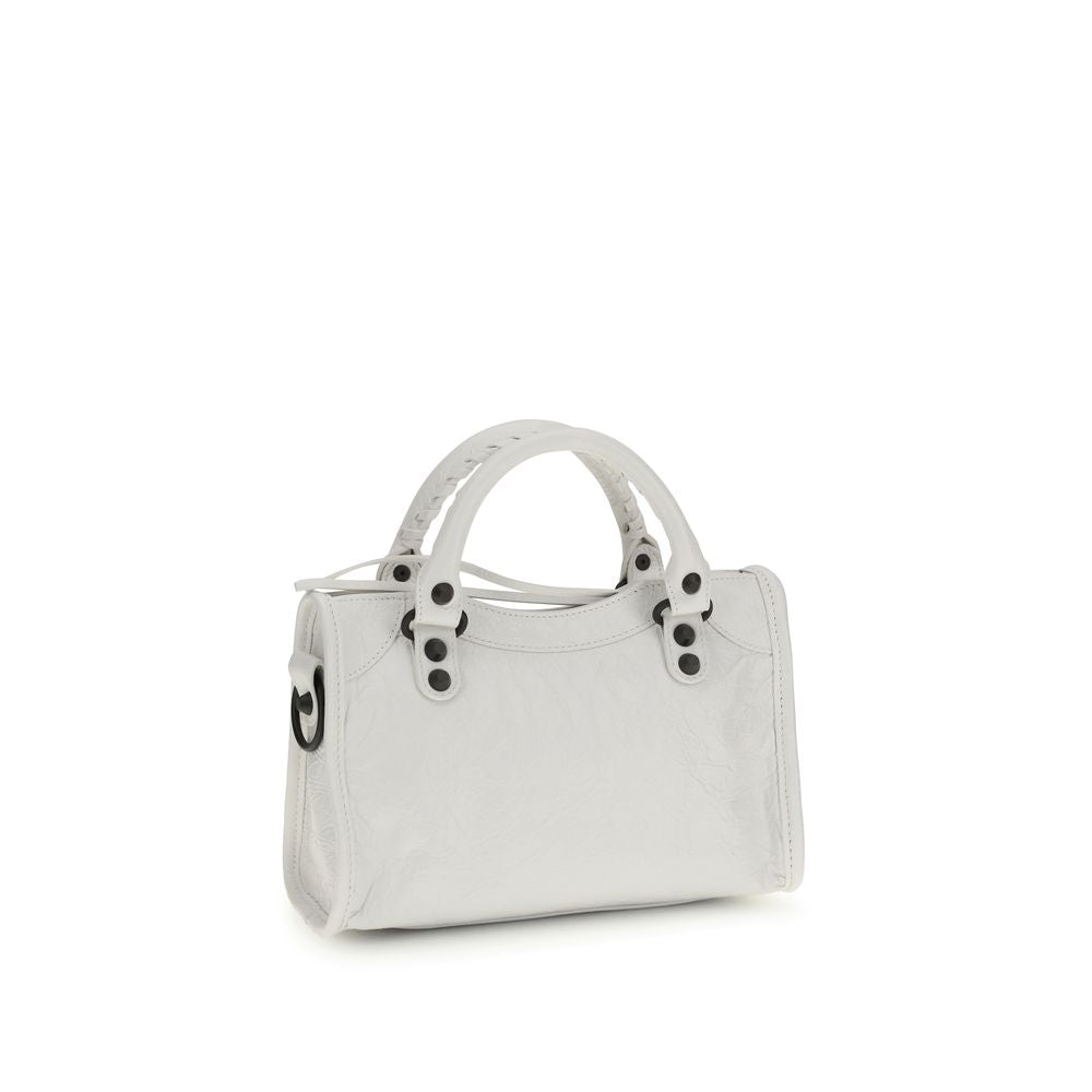 White Calf Leather Bos Taurus Handbag Balenciaga