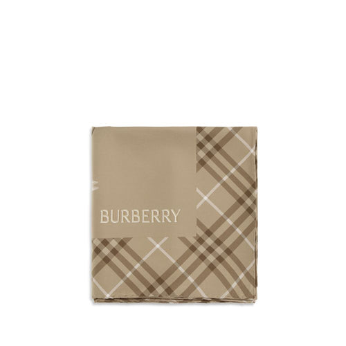 Beige Silk Scarf Burberry