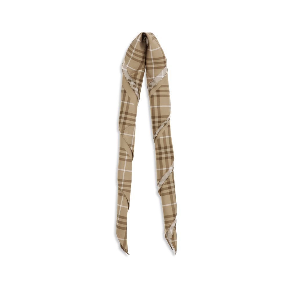 Beige Silk Scarf Burberry