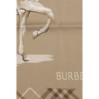 Beige Silk Scarf Burberry