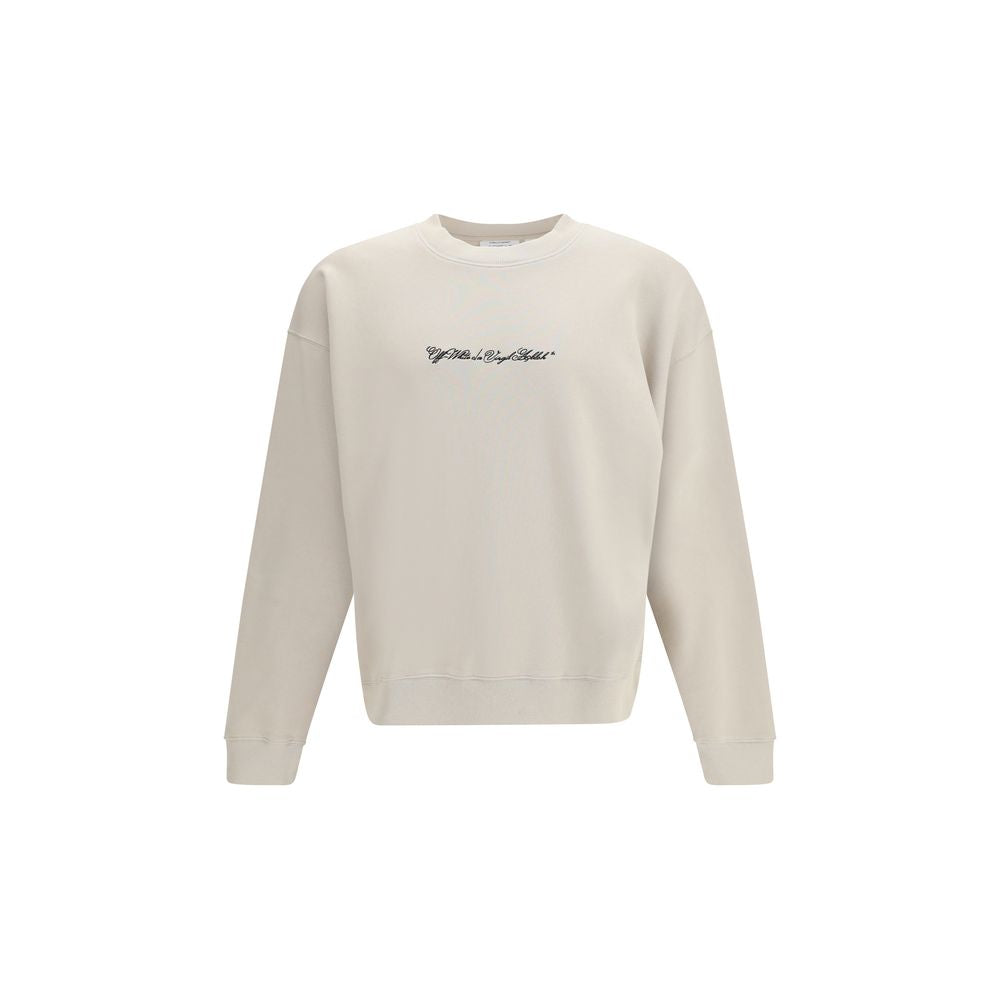 Beige Cotton Sweatshirt Off-White