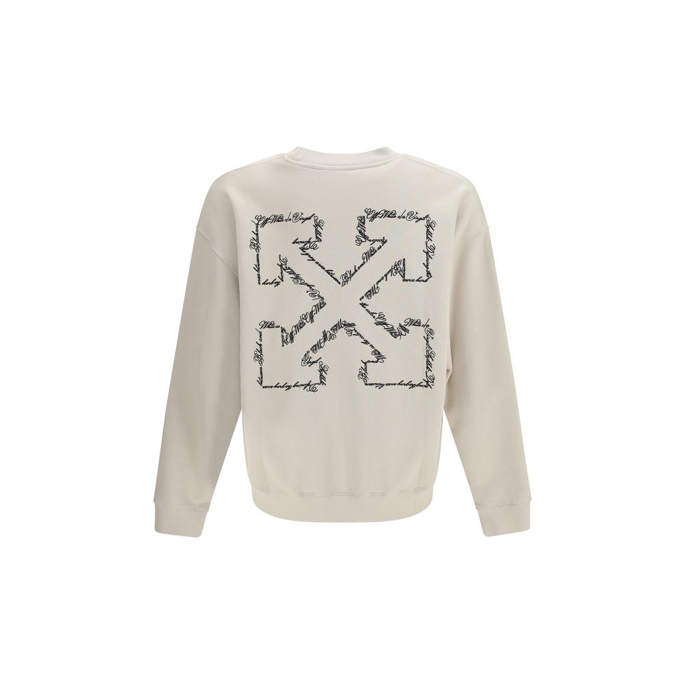 Beige Cotton Sweatshirt Off-White