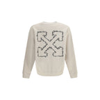 Beige Cotton Sweatshirt Off-White