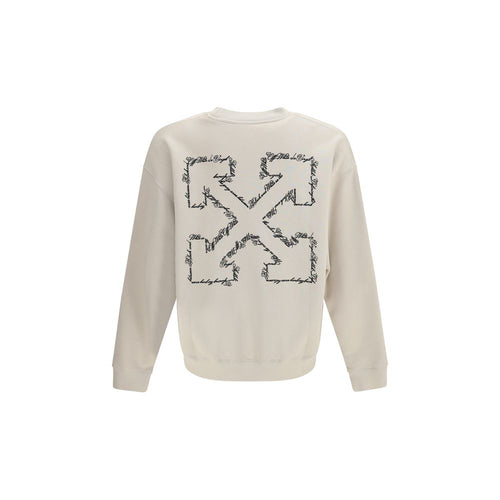Beige Cotton Sweatshirt Off-White