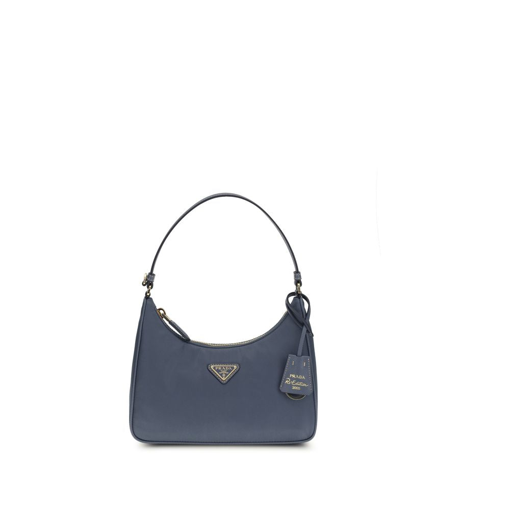 Blue Recycled Polyamide Shoulder Bag Prada
