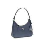 Blue Recycled Polyamide Shoulder Bag Prada