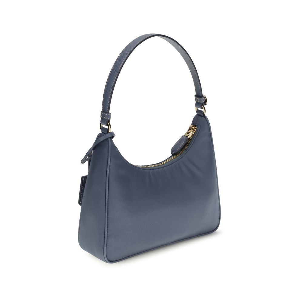 Blue Recycled Polyamide Shoulder Bag Prada