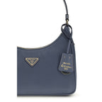 Blue Recycled Polyamide Shoulder Bag Prada