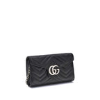 Black Calf Leather Bos Taurus Shoulder Bag Gucci