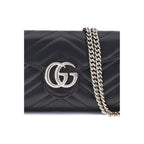 Black Calf Leather Bos Taurus Shoulder Bag Gucci