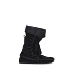 Black Calf Leather Bos Taurus Lace-Up Boots Isabel Marant