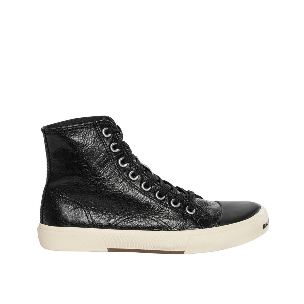 Black Calfskin High Top Sneakers Balenciaga