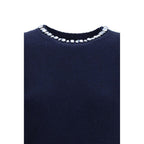 Blue Fleece Wool Sweatshirt Prada