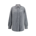 Gray Polyester Shirt Miu Miu
