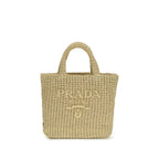 Beige Viscose Handbag Prada