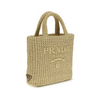 Beige Viscose Handbag Prada