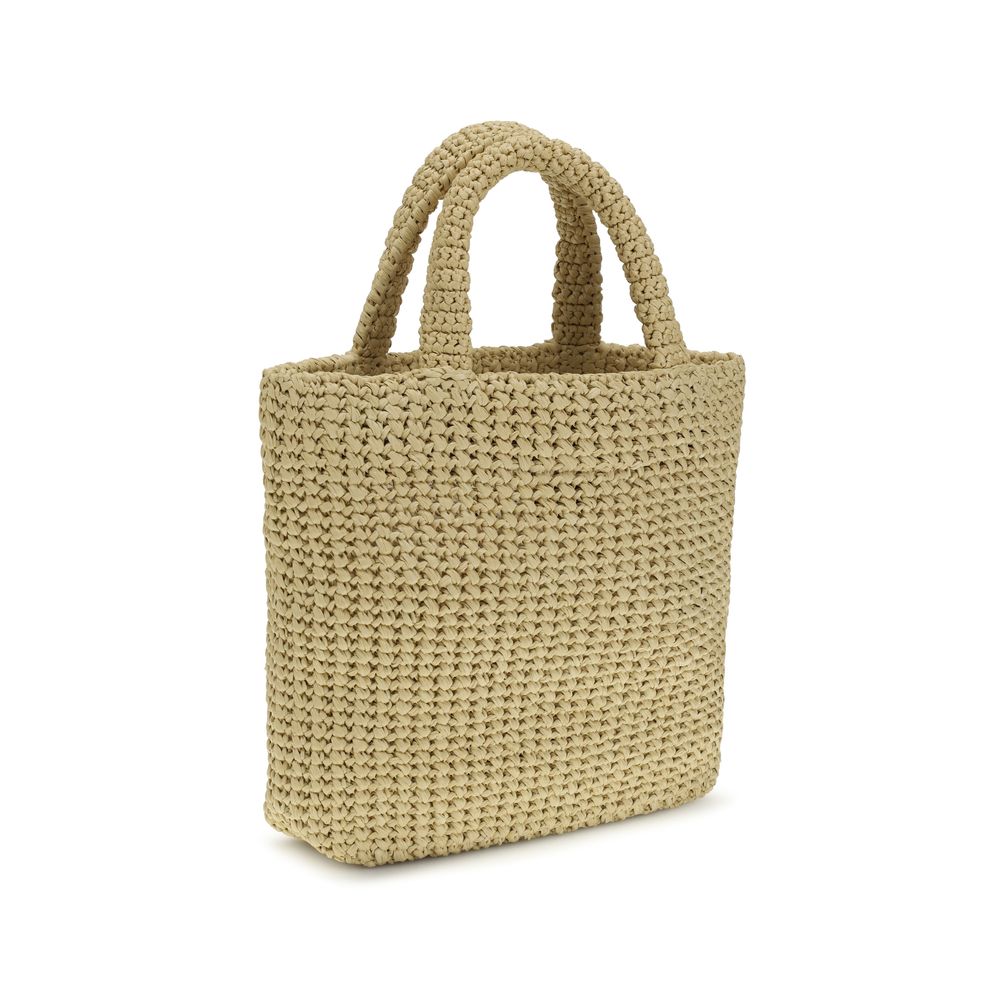Beige Viscose Handbag Prada