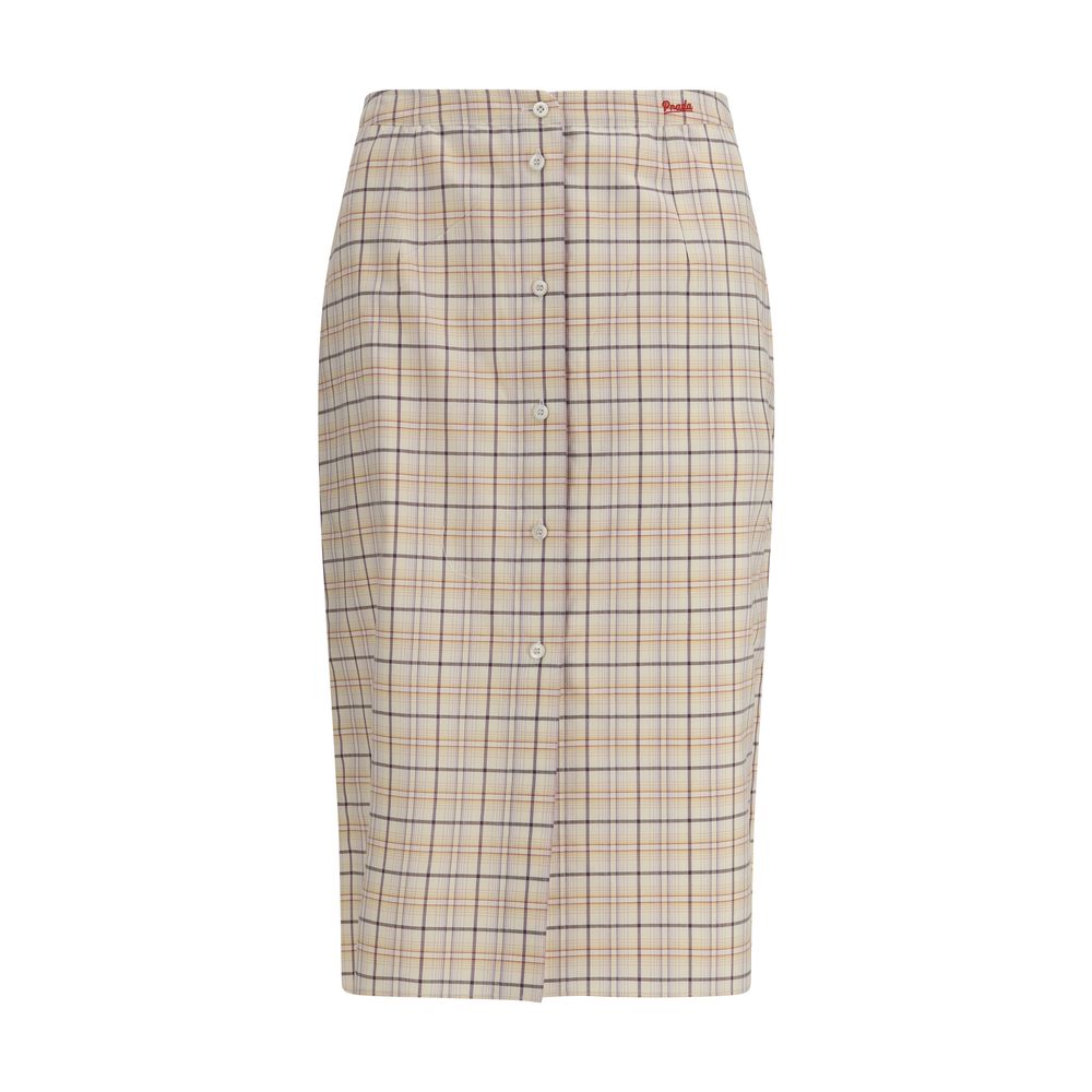 Multicolor Cotton Midi Skirt Prada