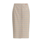 Multicolor Cotton Midi Skirt Prada