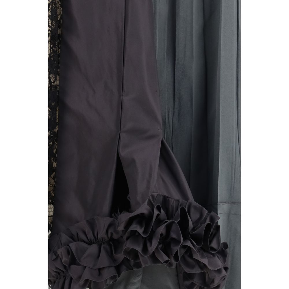 Multicolor Silk Midi Skirt Prada